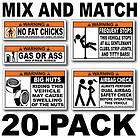 20 Pack Funny Warning Stickers for Silverado 4x4 Z71