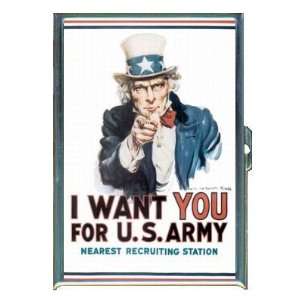 UNCLE SAM RECRUITING POSTER ID CREDIT CARD WALLET CIGARETTE CASE 