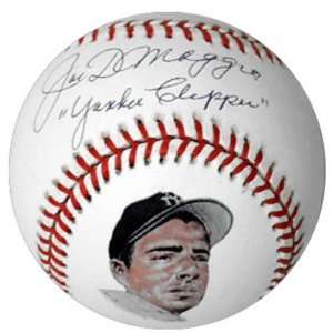  Joe DiMaggio Autographed Fotoball Baseball with Yankee 