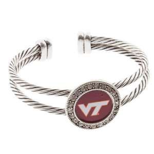   with a Round Rhinestone Studded Logo ~ Virginia Tech 