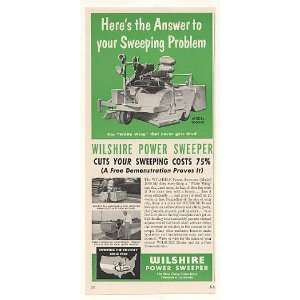  1952 Wilshire Model 1000 M Power Sweeper Print Ad