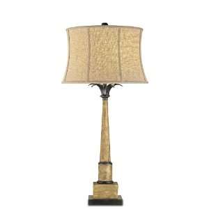 Currey and Company 6379 Peakside   One Light Table Lamp, Chestnut/Old 