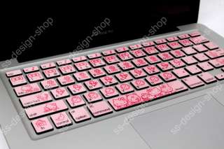 Hello Kitty Mac Keyboard Decal Pink Sticker Cover for Apple MacBook 