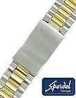 20mm #14 Curved or Straight End 2 Tone Mens Watch Band 