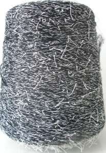 PIGTAIL 1900 YPP SYNTHETIC CONE YARN BLACK WITH WHITE WRAP 1 LB (39A)