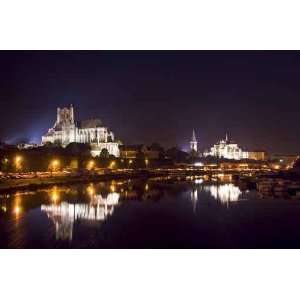  Cathedrals by Night in Auxerre   Peel and Stick Wall Decal 