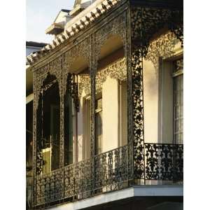  Wrought Ironwork on Balcony, French Quarter, New Orleans 