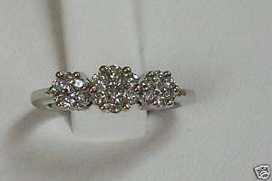 14K White Gold Round Diamond Engagement Ring  