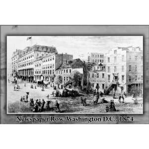  Washington D.C., Newspaper Row, c1874   24x36 Poster 