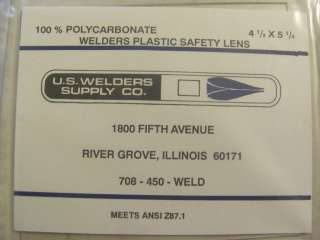 9PCS NEW WELDERS PLASTIC SAFETY LENS 41/2 X 51/4 (1583)  