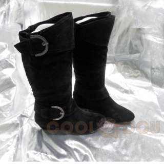 Fashion Velore Wedge Heal Women Boot New Black All Size  
