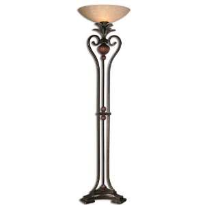  Uttermost 73 Inch Andra Torchier Lamp In Golden Bronze 