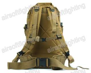 Molle Tactical Assault Backpack with Padded Waist Belt Tan  