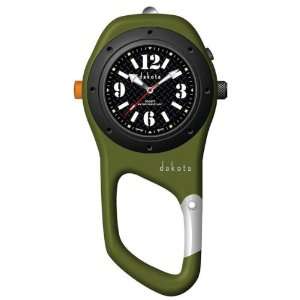  Dakota Watch 3824 8 Military Mini Clip Black Dial Green 