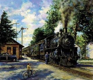  Karen Hausermans review of 2 Train Prints Steam Engine 