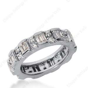   Eternity Wedding Band Baguette Channel 14k White Gold DALES Jewelry