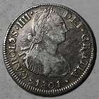 1801 COLONIAL SPAIN silver 2 reales (OLD US QUARTER DOLLAR) Mexico 