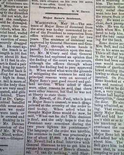 MOUNTAIN MEADOWS MASSACRE Brigham Young 1877 Newspaper  