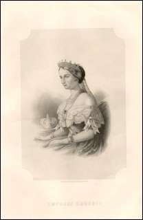 Empress Eugenie Wife of Napoleon III 1866 Portrait  