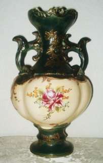   Japanese Satsuma Two Handle Baluster Vase Meiji Era (1868 1912) Signed