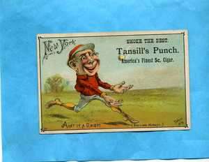 1887 Tobin Litho Smiling Mickey Welch trade card  