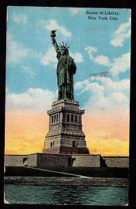 1902 Statue of Liberty New York City USED 1920 Postcard Opera Frieda 