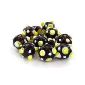  Bulk Pack of 80   Purple,Yellow & White Bumpy Beads (Each 