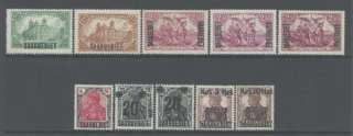 Saar 1920 21 Overprints Selection Mint  