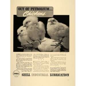  1941 Ad Shell Lubrication Baby Chicks Vitamin E Feed 
