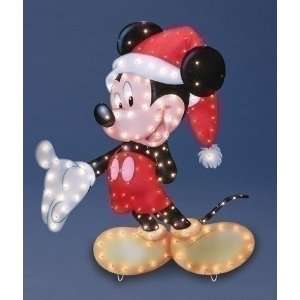  48 Mickey Mouse With Santa Hat Lighted Christmas Yard Art 