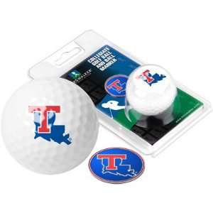  Louisiana Tech Bulldogs Logo Golf Ball and Ball Marker 