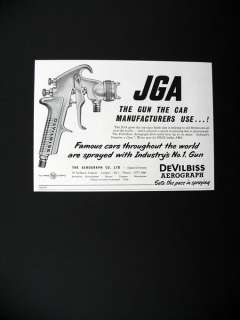   Aerograph JGA Car Finish Spray Gun 1956 print Ad advertisement