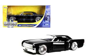 JADA KUSTOME 1963 LINCOLN CONTINENTAL BLACK 1/24 DIECAST CAR  