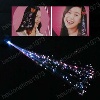 Color LED Fiber Optic Light Up Hair Butterfly for Luxy Club Bars Party 