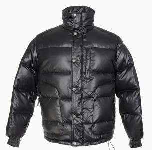 295 Hawke & Co. Mens Medium M Black Hooded Feather Down Winter Jacket 