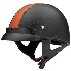  Vega XTS Leather Helmet   Medium/Black/Orange Automotive