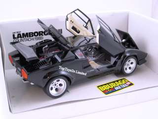 NEW Burago Lamborghini Countach 1988 Black 3037 * RARE*  