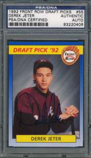 1992 Front Row Draft Picks Derek Jeter PSA/DNA Certified Authentic 