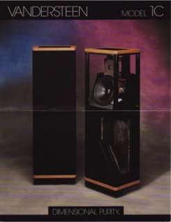 Vandersteen 1C Speaker Brochure 1996  