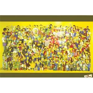   SIMPSONS CAST OF SPRINGFIELD 24X36 WALL POSTER #9048