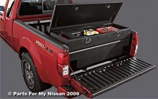 This is a Genuine2005   2009 Nissan Frontier Black Sliding Tool Box