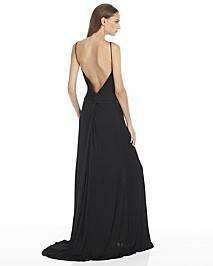   Laundry By Design Formal Evening Twist Back Jersey Dress Gown Black 2