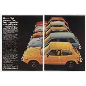   Honda Civic CVCC 5 Speed Wagon Sedan Hatchback 2 Page Print Ad (21193