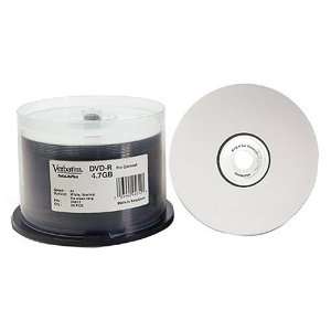  Verbatim 50PK DVD R 4.7GB 4X WHITE ( 94612 ) Electronics