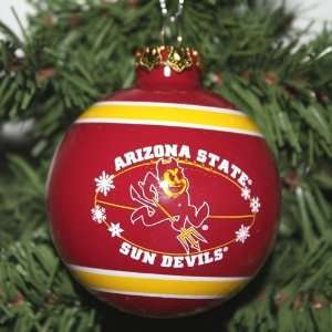   State Sun Devils 2011 Snowflake Glass Ball Ornament