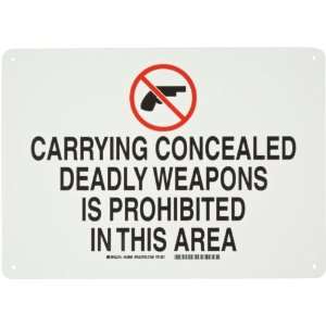   Sign, Legend Carrying Concealed Deadly Weapons Is Prohibited In This