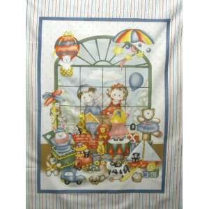 Toy Store Baby Panel Fabric Quilt Top Nursery Crib Sewing Material BP 
