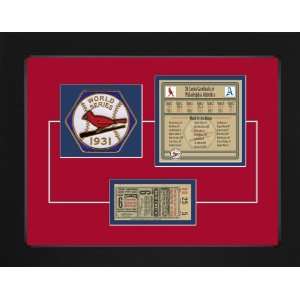  1931 World Series Replica Ticket & Patch Frame   St Louis 