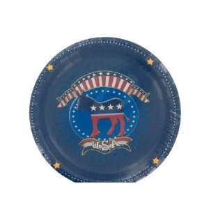  election time democrat 8 count 7 inch round plates   Case 