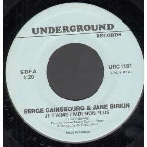   UNDERGROUND SERGE GAINSBOURG AND JANE BIRKIN/BARRY DARVELL Music